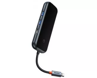 Адаптер USB Type-C > Hub  Baseus AcmeJoy 8in1 (HDMI, 2xUSB3.0, USB2.0, Type-C PD&Data, RJ45, SD/TF) (WKJZ010613) Dark Dray