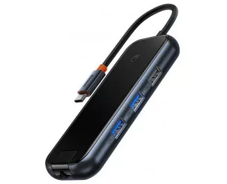 Адаптер USB Type-C > Hub  Baseus AcmeJoy 8in1 (HDMI, 2xUSB3.0, USB2.0, Type-C PD&Data, RJ45, SD/TF) (WKJZ010613) Dark Dray