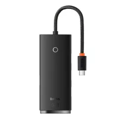Адаптер USB Type-C > Hub  Baseus Lite Series 4-in-1 0.25m (Type-C to USB 3.0*4) (WKQX030301) Black