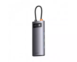 Адаптер USB Type-C > Hub  Baseus Metal Gleam Multi-functional 4-in-1 (PD, USB) (WKWG070013) Gray