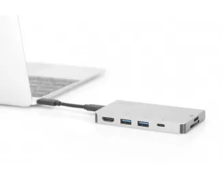Адаптер USB Type-C > Hub DIGITUS USB-C 6-port Travel Dock (DA-70867)