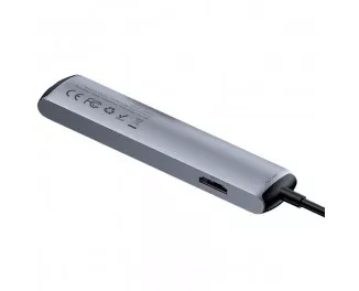 Адаптер USB Type-C > Hub  Mechanical Eye 6-in-1 (USB3.0, HDMI, RJ45) (CAHUB-J0G) Gray