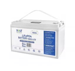 Акумулятор для ДБЖ Volt Polska LiFePO4 12.8V 100Ah BMS LCD (6AKLI10L12)