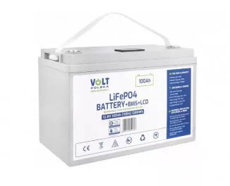 Аккумулятор для ИБП Volt Polska LiFePO4 12.8V 100Ah BMS LCD (6AKLI10L12)