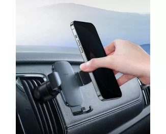 Автотримач Baseus Metal Age Ⅱ Gravity Car Mount (Air Outlet Version) (SUJS000013) Dark Gray