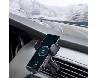 Автотримач із бездротовою зарядкою Baseus Wisdom Auto Alignment 15W (CGZX000001) Black