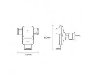 Автотримач із бездротовою зарядкою Baseus Wisdom Auto Alignment 15W (CGZX000001) Black