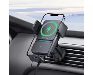 Автотримач із бездротовою зарядкою Baseus Wisdom Auto Alignment 15W (CGZX000001) Black