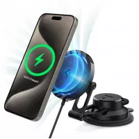 Автодержатель с беспроводной зарядкой Spigen OneTap Pro 3 CryoMax Dashboard Car Mount | ITS35WC (MagFit) (ACP07405)