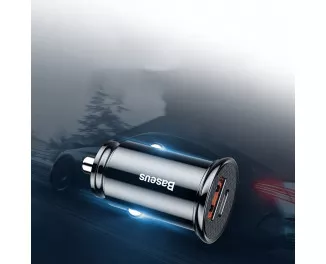 Автомобильное зарядное устройство Baseus Circular PPS Universal Smart Car PD 3.0 QC 4.0+ 30W (CCALL-YS01) Black