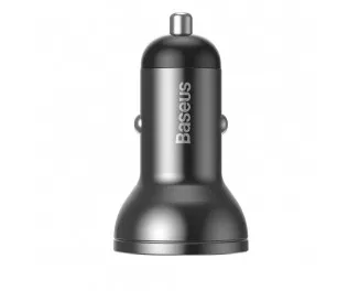 Автомобильное зарядное устройство Baseus Digital Display Dual USB 4.8A 24W (CCBX-0G) Gray 