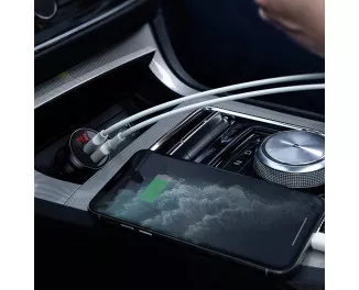 Автомобильное зарядное устройство Baseus Digital Display Dual USB 4.8A 24W (CCBX-0G) Gray 