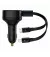 Автомобильное зарядное устройство Baseus Enjoyment Retractable 2-in-1 Car Charger C+L 30W Black (CGTX000001)