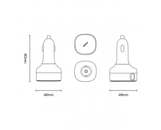 Автомобільний зарядний пристрій Baseus Enjoyment Retractable 2-in-1 Car Charger C+L 30W Black (CGTX000001)
