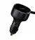 Автомобильное зарядное устройство Baseus Enjoyment Retractable 2-in-1 Car Charger C+L 30W Black (CGTX000001)