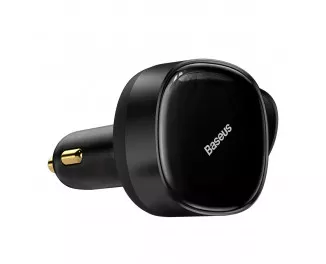 Автомобильное зарядное устройство Baseus Enjoyment Retractable 2-in-1 Car Charger C+L 30W Black (CGTX000001)