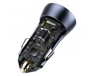 Автомобільний зарядний пристрій Baseus Golden Contactor Pro Dual Quick Charger U+C 40W (PD 3.0 QC 4.0) (CCJD-0G) Gray