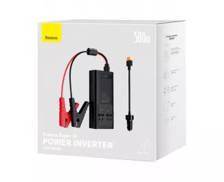 Автомобильный инвертор Baseus Super Si Power Inverter 500W (220V CN/EU) (CGNB000101) Black