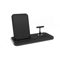 Беcпроводное зарядное устройство Zens Stand + Dock Aluminium Wireless Charger 10W Black (ZEDC06B/00)