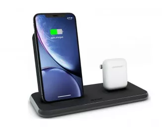 Беcпроводное зарядное устройство Zens Stand + Dock Aluminium Wireless Charger 10W Black (ZEDC06B/00)