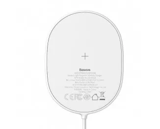 Беспроводное зарядное устройство Baseus Light Magnetic Wireless Charger 15W (suit for IP12 with Type-C cable 1.5m) (WXQJ-02) White