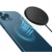 Беспроводное зарядное устройство Baseus Simple Mini Magnetic Wireless Charger 15W (MagSafe for iPhone) (WXJK-F01) Black