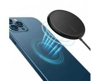 Беспроводное зарядное устройство Baseus Simple Mini Magnetic Wireless Charger 15W (MagSafe for iPhone) (WXJK-F01) Black