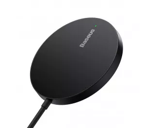 Бездротовий зарядний пристрій Baseus Simple Mini3 Magnetic Wireless Charger 15W (MagSafe for iPhone) (CCJJ040001) Black