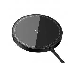 Бездротовий зарядний пристрій Baseus Simple Mini3 Magnetic Wireless Charger 15W (MagSafe for iPhone) (CCJJ040001) Black