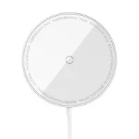Бездротовий зарядний пристрій Baseus Simple Mini3 Magnetic Wireless Charger 15W (MagSafe for iPhone) (CCJJ040001) Silver