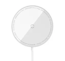 Бездротовий зарядний пристрій Baseus Simple Mini3 Magnetic Wireless Charger 15W (MagSafe for iPhone) (CCJJ040001) Silver