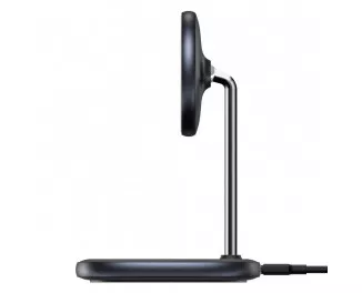Бездротовий зарядний пристрій Baseus Swan Magnetic Desktop Bracket Wireless Charger 15W (MagSafe for iPhone) (WXSW-01) Black