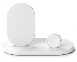 Беспроводное зарядное устройство Belkin Boost Up 3-in-1 Wireless Charger White (WIZ001VFWH)