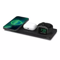 Бездротовий зарядний пристрій Belkin Boost Up Charge Pro 3-in-1 Wireless Charging Pad with MagSafe (HPU72, WIZ016vfBK) Black