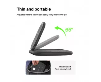 Беспроводное зарядное устройство Belkin BoostCharge 3-in-1 Magnetic Foldable Wireless Charger with Qi2 15W Black (WIZ029vfBK)