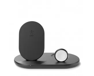 Беспроводное зарядное устройство Belkin BoostCharge 3-in-1 Wireless Charger for Apple Devices Black (WIZ001vfBK)