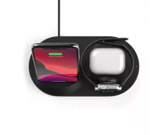 Беспроводное зарядное устройство Belkin BoostCharge 3-in-1 Wireless Charger for Apple Devices Black (WIZ001vfBK)