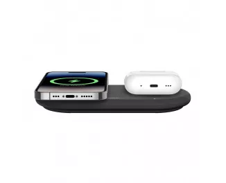Бездротовий зарядний пристрій Belkin BoostCharge Pro 2-in-1 Magnetic Wireless Charging Pad with Qi2 15W Black (WIZ021vfBK)