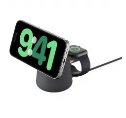 Беспроводное зарядное устройство Belkin BoostCharge Pro 2-in-1 Wireless Charging Dock with MagSafe 15W Charcoal (WIZ020vfH36)