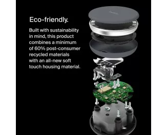Беспроводное зарядное устройство Belkin BoostCharge Pro 2-in-1 Wireless Charging Dock with MagSafe 15W Charcoal (WIZ020vfH36)