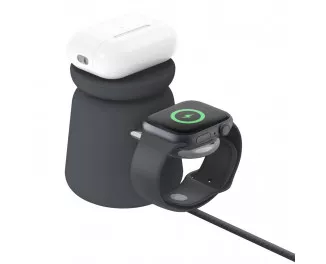 Беспроводное зарядное устройство Belkin BoostCharge Pro 2-in-1 Wireless Charging Dock with MagSafe 15W Charcoal (WIZ020vfH36)