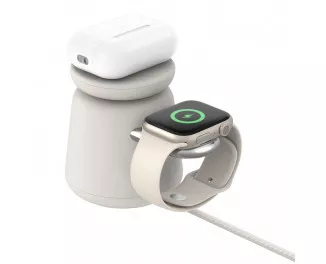 Бездротовий зарядний пристрій Belkin Boost Up Charge Pro 2-in-1 Sand Mass (WIZ020vfH37)