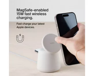 Бездротовий зарядний пристрій Belkin Boost Up Charge Pro 2-in-1 Sand Mass (WIZ020vfH37)