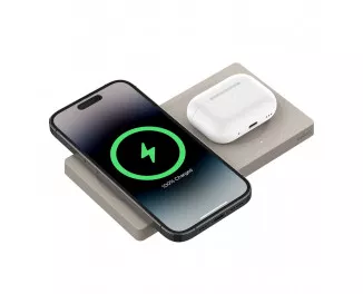 Беспроводное зарядное устройство Belkin BoostCharge Pro 2-in-1 Wireless Charging Pad with MagSafe 15W Sand (WIZ019ttSA)