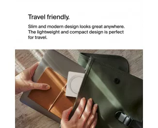 Бездротовий зарядний пристрій Belkin BoostCharge Pro 2-in-1 Wireless Charging Pad with MagSafe 15W Sand (WIZ019ttSA)