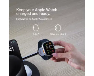 Беспроводное зарядное устройство Belkin BoostCharge Pro 3-in-1 Magnetic Wireless Charging Stand with Qi2 15W Black (WIZ023vfBK)