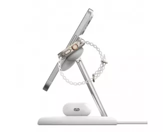 Бездротовий зарядний пристрій Belkin BoostCharge Pro 3-in-1 Magnetic Wireless Charging Stand with Qi2 15W White (WIZ023vfWH)