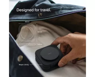 Бездротовий зарядний пристрій Belkin BoostCharge Pro 3-in-1 Magnetic Wireless Charging Travel Pad with Qi2 15W Black (WIZ024hqBK)