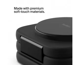 Бездротовий зарядний пристрій Belkin BoostCharge Pro 3-in-1 Magnetic Wireless Charging Travel Pad with Qi2 15W Black (WIZ024hqBK)