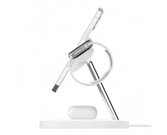 Бездротовий зарядний пристрій Belkin BoostCharge Pro 3-in-1 Wireless Charger with Official MagSafe Charging 15W White (WIZ017vfWH)